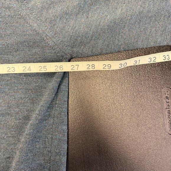 Alfani Mens XXL 100% Extra Fine Merino Wool Sweater Made in Italy Blue Mock Neck - Picture 3 of 6